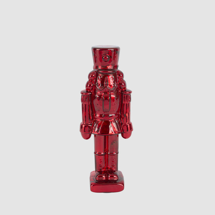 Glass Nutcracker Large Red