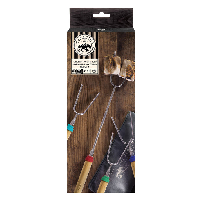 Maverick Twist & Turn Telescopic Marshmallow Forks