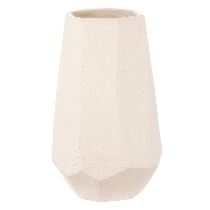 Amalfi Ellison Faceted Vase Large Natural