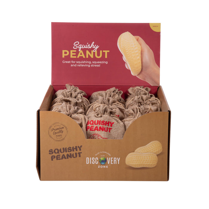 Discovery Zone Squishy Peanut CDU 12pcs Beige