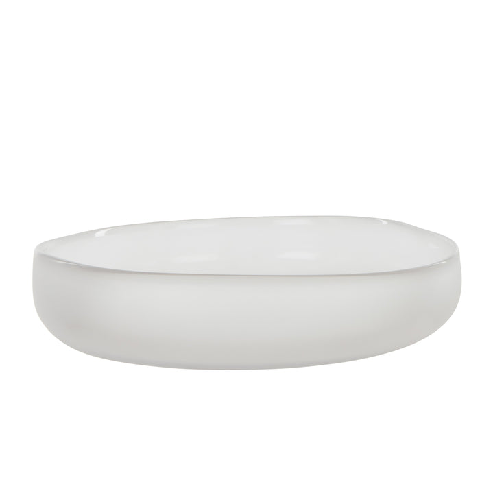 Amalfi Nevoso Glass Plate White