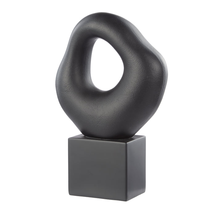 Amalfi Ovum Abstract Sculpture Black