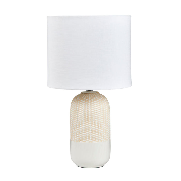 Amalfi River Table Lamp White & Natural