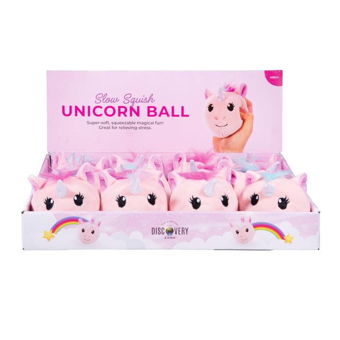 Discovery Zone Slow Squish Ball - Unicorn CDU 12pcs Pink