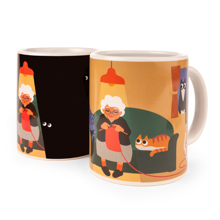 Kikkerland Cat Lady Morph Mug Multi-Coloured