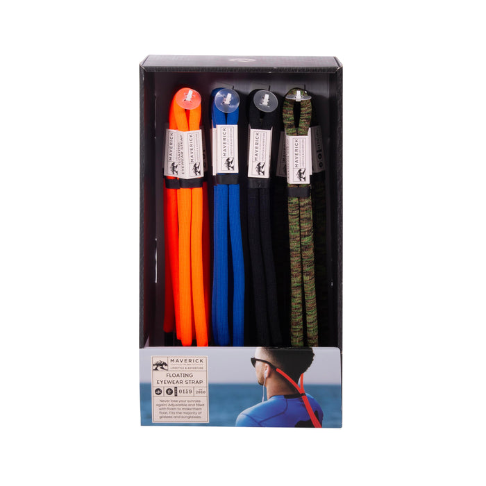 Maverick Floating Eyewear Strap CDU 24pcs/4 Assorted