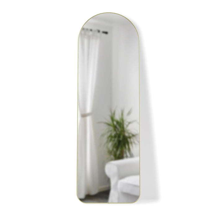 Umbra Hubba Arched Leaning Mirror Brass