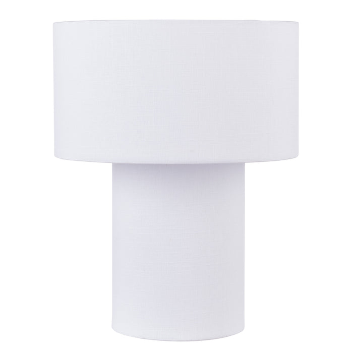 Emporium Hendrix Fabric Table Lamp White