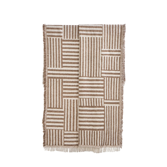 Amalfi Atlas Throw Ivory & Brown