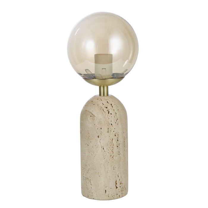 Amalfi Soloman Travertine Table Lamp Natural