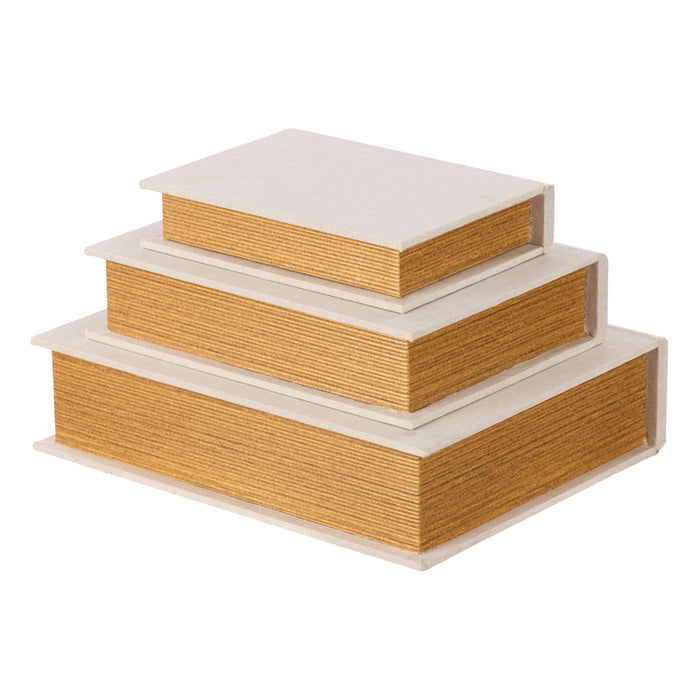 Society Home Atticus Book Box 3pcs Set Linen & Natural
