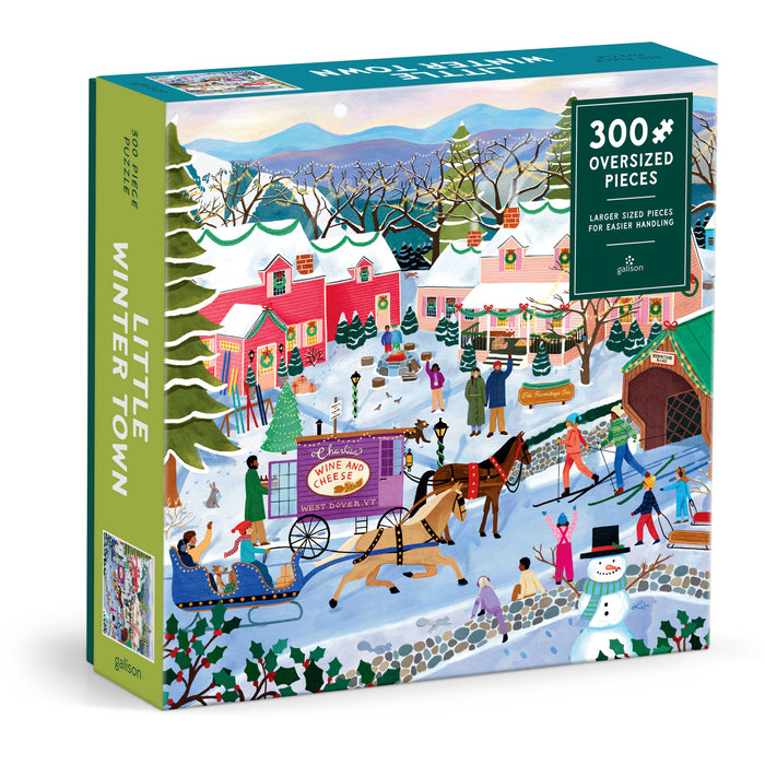 Galison Little Winter Town Puzzle - 300pc Multi-Coloured