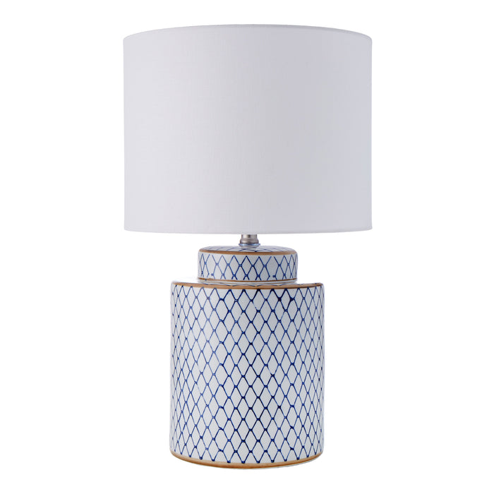 Society Home Leila Table Lamp Blue & White