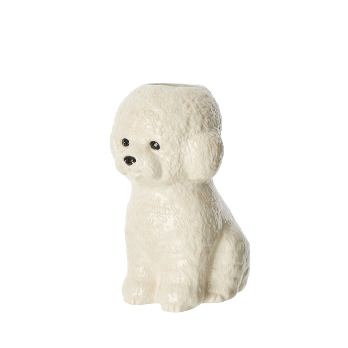 Emporium Bobby Dog Vase White