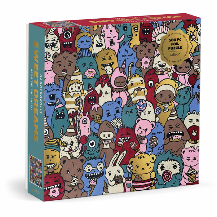 Galison Barbtropolis Sweet Dreams Foil Puzzle - 500pc Multi-Coloured