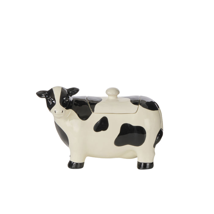 Davis & Waddell Homestead Friesian Storage Jar Black & White