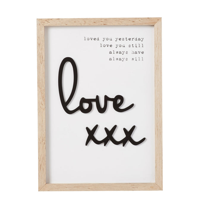 Emporium Love Plaque White/Black