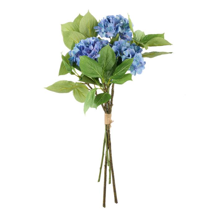 Rogue Hydrangea Vivid Leaf Bouquet Blue