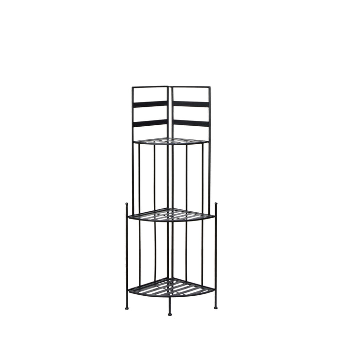 Rogue Onyx 3 Tier Corner Shelf Black