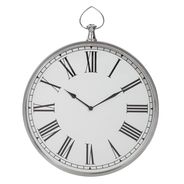 Society Home Northampton Wall Clock Silver & White