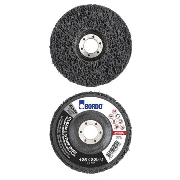 Bordo 125mm Black (medium finish) Clean & Strip Disc pack of 10