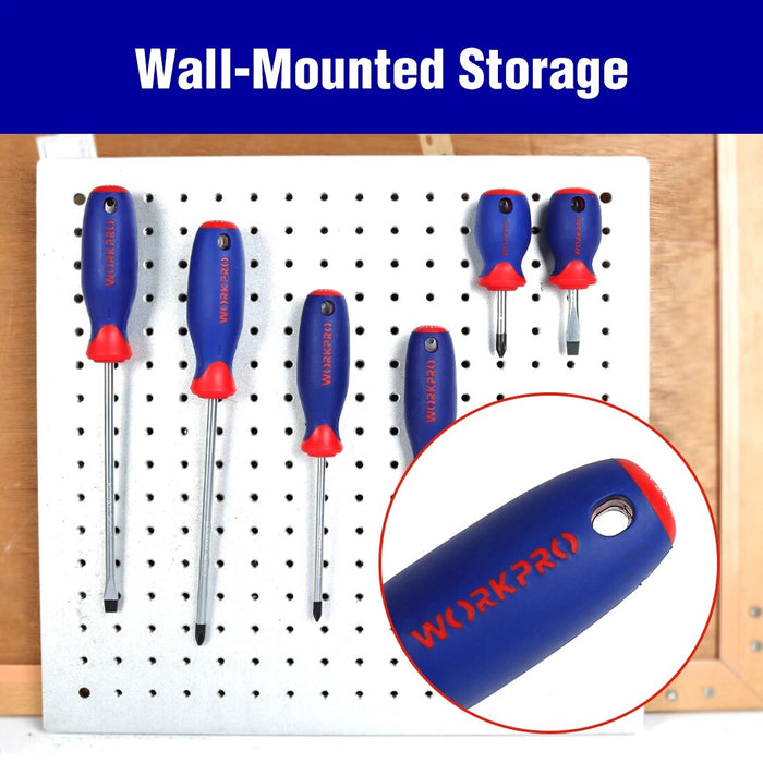 WORKPRO Screwdriver Kits 8-piece Magnetic Screwdrivers Set (Phillips ...